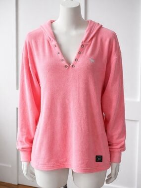 Victoria's Secret PINK Heathered Coral Hooded Pullover
